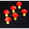 Abkshine New Upgraded Waterproof Solar Mushroom Lights Outdoor Decor, 8 Modes for Garden Pathway Landscape Yard Easter Pathway Halloween Xmas Decorations, Set of 6 Red